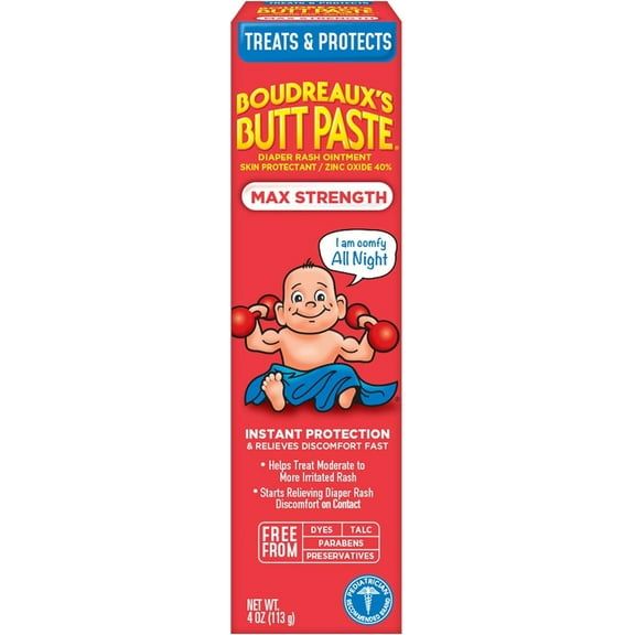 Boudreaux's Butt Paste Diaper Rash Ointment Extra Protection, 4 Oz