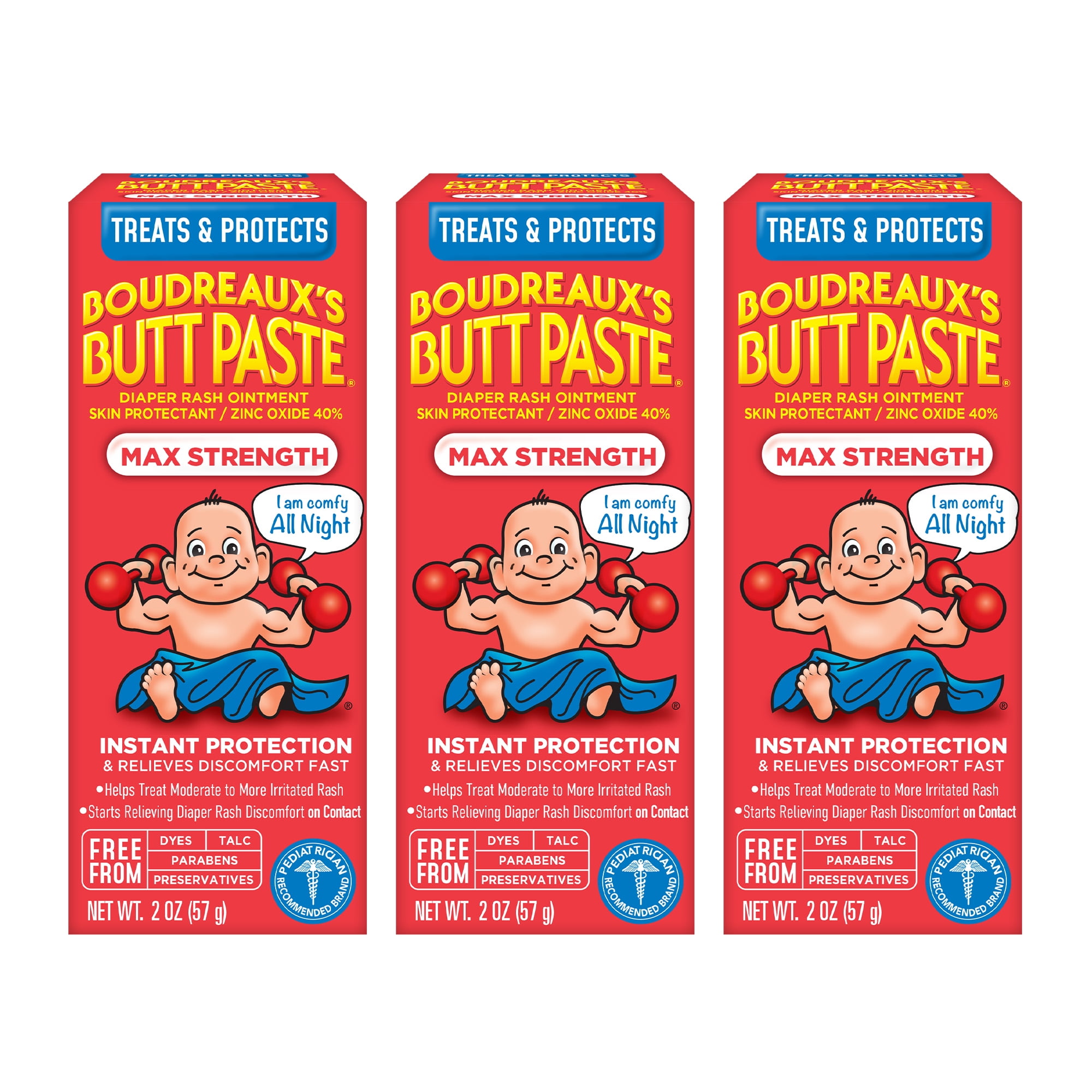 Boudreaux's Butt Paste Maximum Strength, Diaper Rash Cream for Babies ...