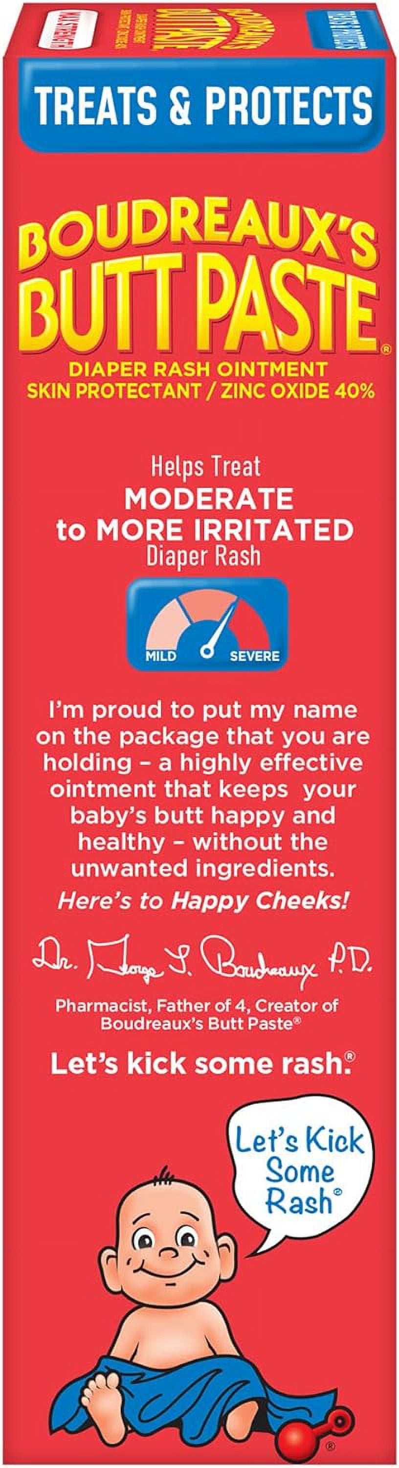3 pack Boudreaux's Butt Paste Maximum Strength Diaper Rash Ointment, 4oz each