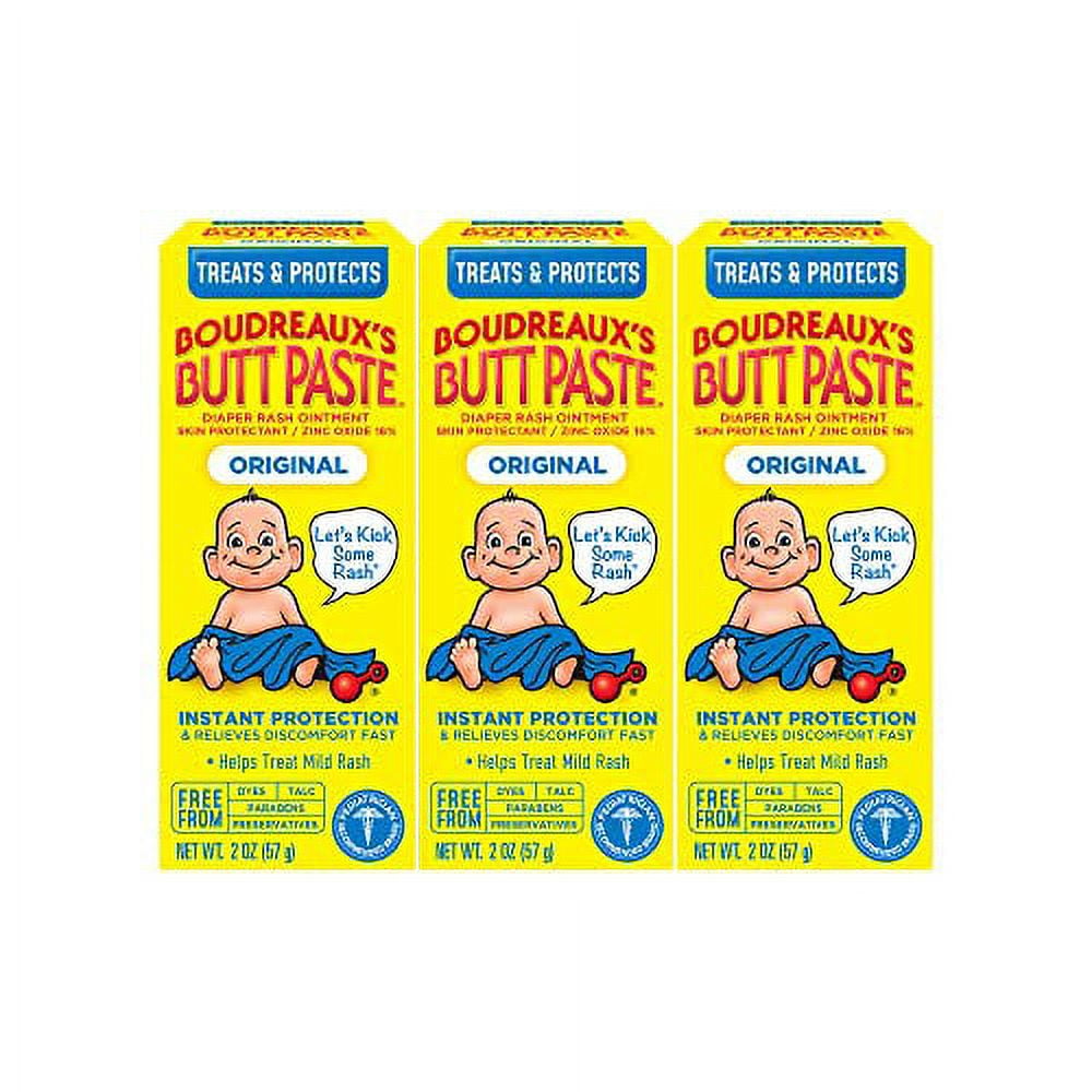 Boudreaux's Butt Paste Original Diaper Rash Cream, 2 Ounce (Pack of 3