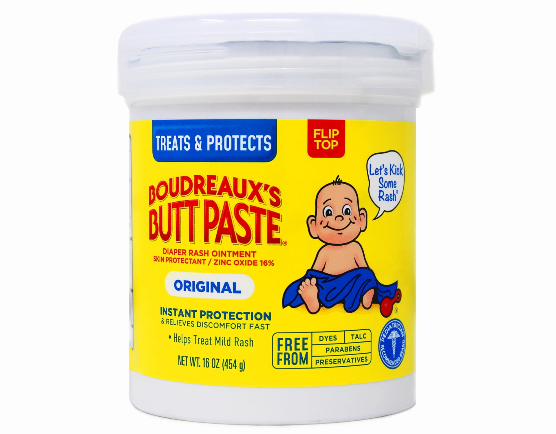 Boudreaux's Butt Paste Original Diaper Rash Cream, Ointment for Baby, 16 oz. (Pack of 1) C3