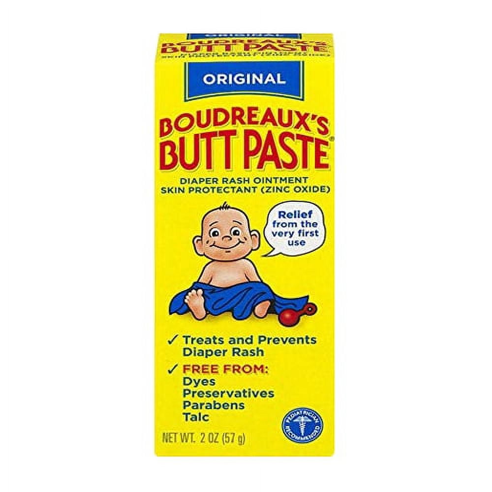 BOUDREAUXS BABYCARE Boudreaux's Butt Paste Original Diaper Rash Cream, Ointment for Baby, 2 oz Tube 2 Ounce (Pack of 1)