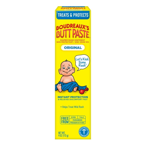 "Boudreaux's Butt Paste Original Diaper Rash Ointment Tube, 4 Oz, 6 Pack"