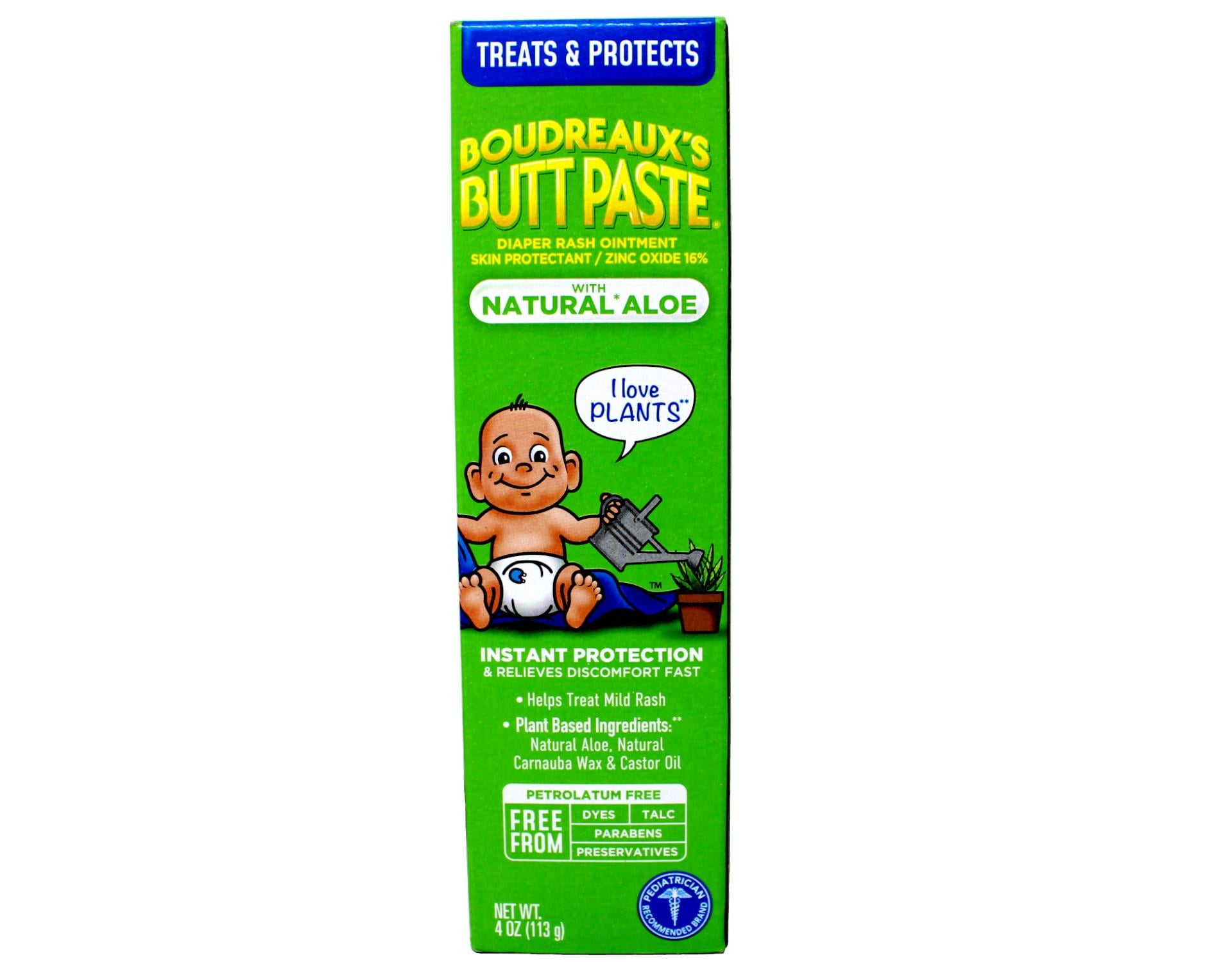 Boudreaux's Butt Paste with Natural* Aloe Diaper Rash Cream, Ointment