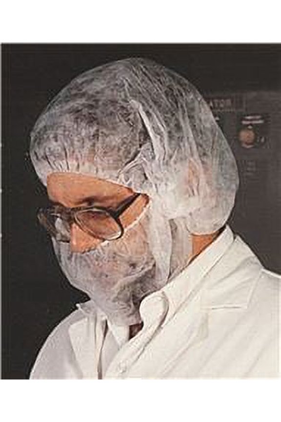 Bouffant 21In White Pleated Polypropylene