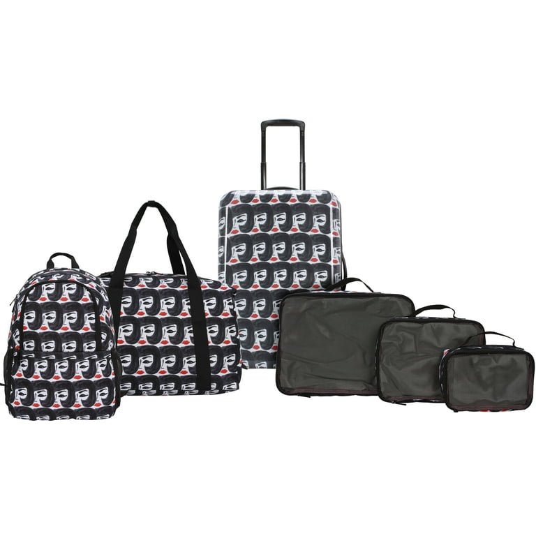 Bouffant & Broken Hearts Lady with Red Lips 6 Piece Set, 21