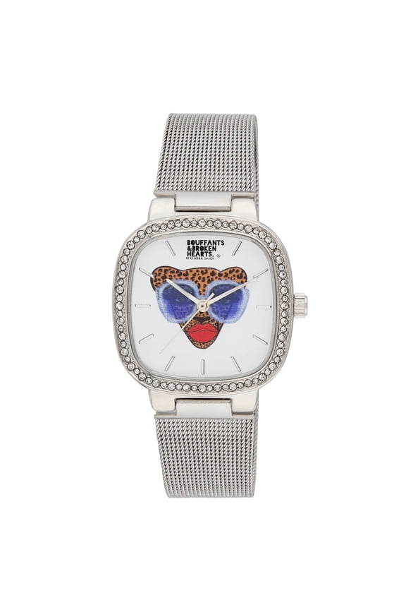 Women's Square Case Silver Mesh Watch (KDB102SS)