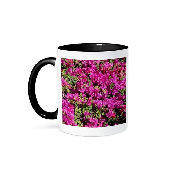 Bougainvillea, 15oz Two-Tone Black Mug