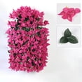 thumbnail image 1 of Bougainvillea Artificial Hanging Basket, Fake Flower Wall Decoration for Outdoor Garden, Patio Courtyard Hanging Planter, Weather Resistant Vine Decor for Exterior Walls, 1 of 6