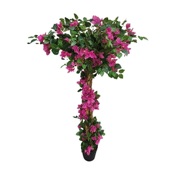Bougainvillea Artificial Tree For Outdoors Indoors With Flowers And Leaves, Realistic Fake Potted Bougainvillea Trees For Home Office Living Room Decor