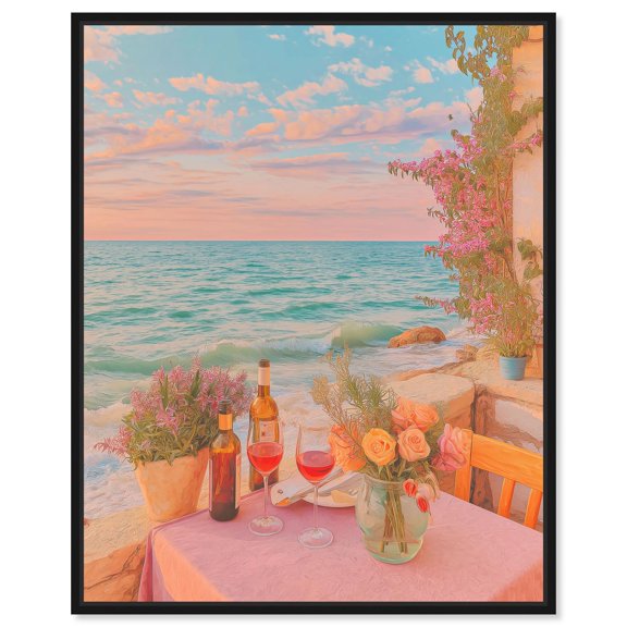 Bougainvillea Bliss Canvas Print Fashion Art by Art Remedy, Black Frame, 24 x 30