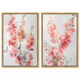 thumbnail image 1 of Bougainvillea Set Canvas Set of 2 Elegant Floral Art by Art Remedy, Gold Frame, 16 x 24, 1 of 6