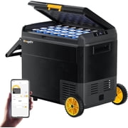 BougeRV 12 Volt Car Refrigerator with Wheels, CRS 63 Quart Portable Fridge Freezer with APP Control,4  to 68  for Truck RV Camping