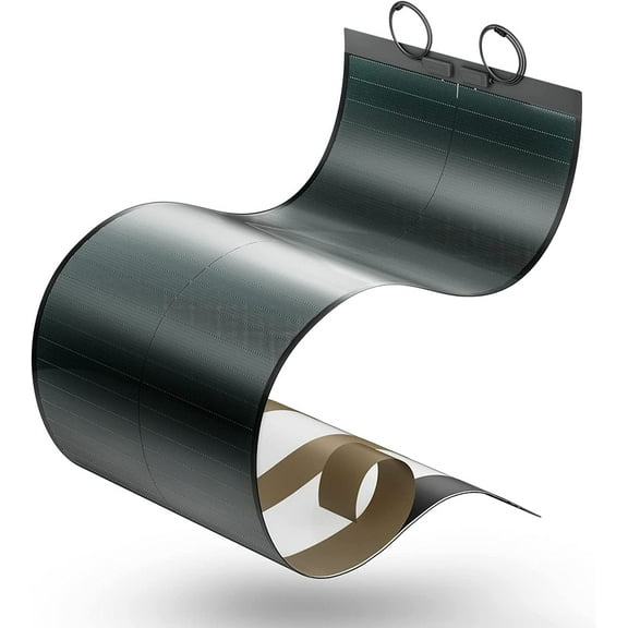 BougeRV 200W CIGS Thin-Film Flexible Solar Panel, The Most Flexible Solar Panel with Tape Easy Installation for RV Boat Van Car Uneven Surfaces