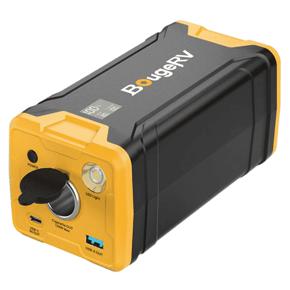 BougeRV 277Wh Portable Power Station for Refrigerator, Backup Battery External Supply for Portable Fridge, Compatible with Most Car Freezers