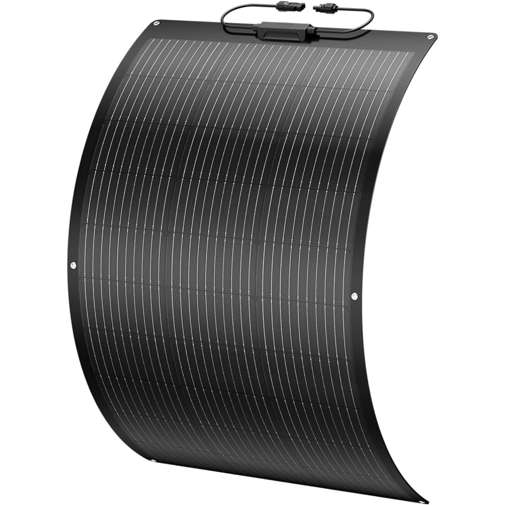 BougeRV Arch 100 Watt 12 Volt Fiberglass Flexible Solar Panel, 10BB Portable Solar Panel for RV Camping Home Boat Marine Curve Surface