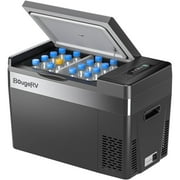 BougeRV Portable Car Refrigerator 30 Qt, 12 Volt Refrigerator Portable Freezer Compressor Cooler with -7℉~50℉ Cooling Range, 12/24V DC 110~240V AC for RV Truck Vehicle Boat Outdoor & Home Use Black