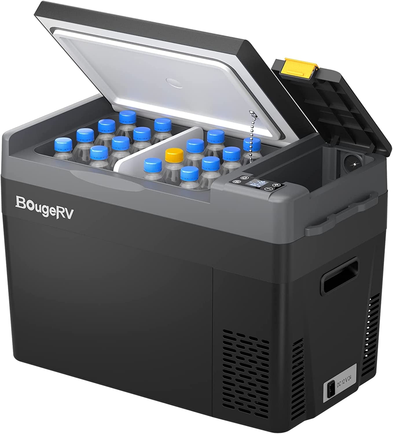 Compact Black 30 Quart Smart RV Refrigerator
