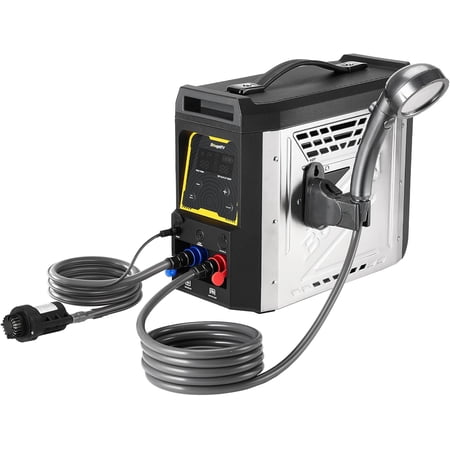 BougeRV Portable Propane Water Heater for Camping RV Outdoor,Built-in battery, w/Water Pump & Showerhead, Overheating Protection