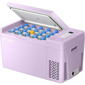 BougeRV Purple 23Qt Car Refrigerator 12 Volt Fridge Portable Freezer Compressor Cooler 12/24V DC 110~240V AC, -7℉~50℉ for RV Truck Vehicle Boat Outdoor & Home Use