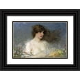 thumbnail image 1 of Boughton, George Henry 14x11 Black Ornate Wood Framed with Double Matting Museum Art Print Titled - A Spring Idyll, 1 of 4