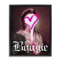 Bougie Classical Portrait Black Framed Floater Canvas Wall Art, design by Lil' Rue