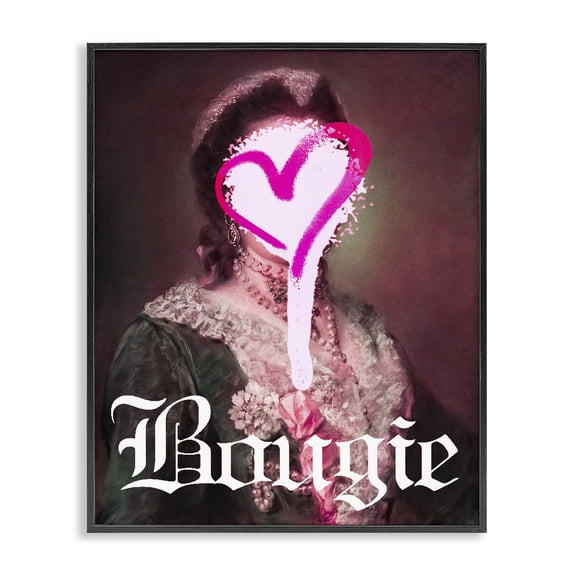 Bougie Classical Portrait Black Framed Giclee Art, design by Lil' Rue