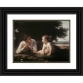 thumbnail image 1 of Bouguereau, William-Adolphe 14x11 Black Ornate Wood Framed with Double Matting Museum Art Print Titled - Mother and Child - II, 1 of 4