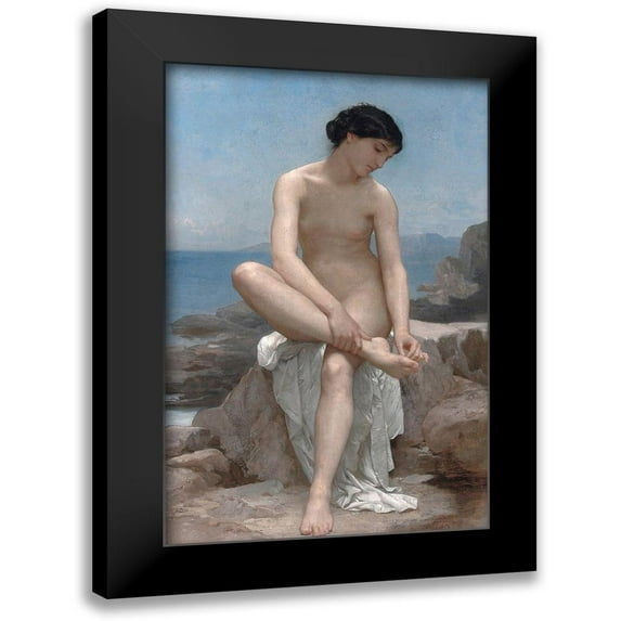 Bouguereau, William-Adolphe 17x24 Black Modern Framed Museum Art Print Titled - The Bather, 1879