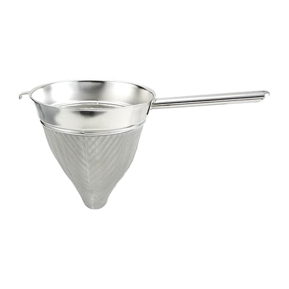 Bouillon Strainer, 8-Inch Diameter, Extra Fine Mesh, Medium, Stainless Steel
