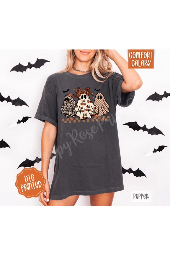 Boujee Ghost Trio Checkered T-Shirt All Size S-3XL
