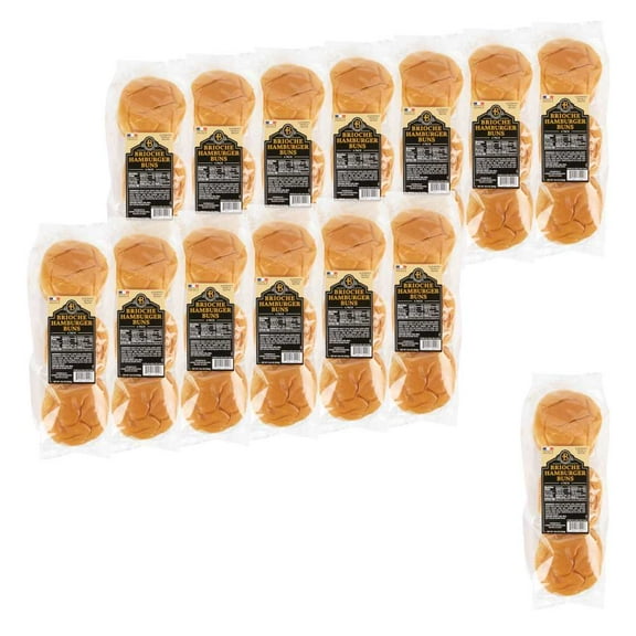Boulangerie 255 Brioche Hamburger Buns, 10.6 OZ, 14 Pack