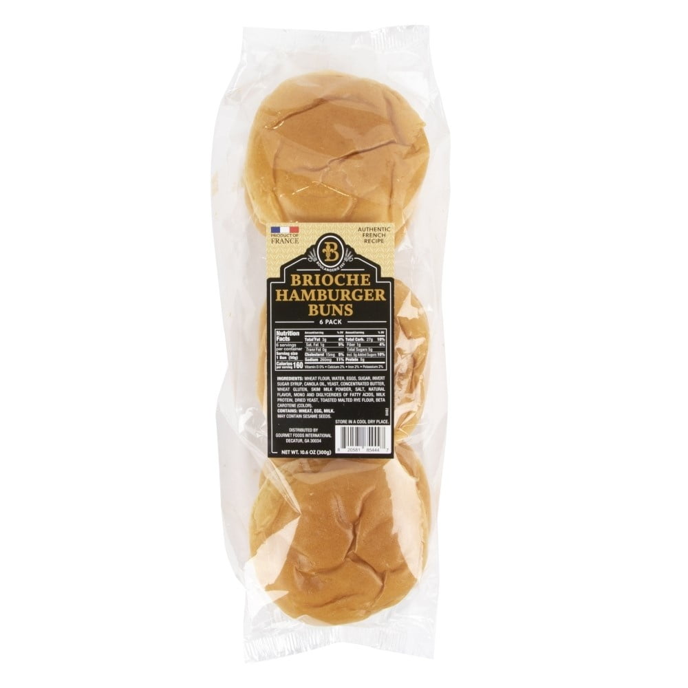 Boulangerie 255 Brioche Hamburger Buns, 10.6 OZ, 14 Pack