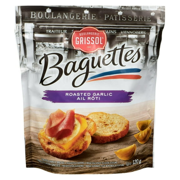 Boulangerie Grissol Baguettes, Roasted Garlic, 120g/4.2 oz
