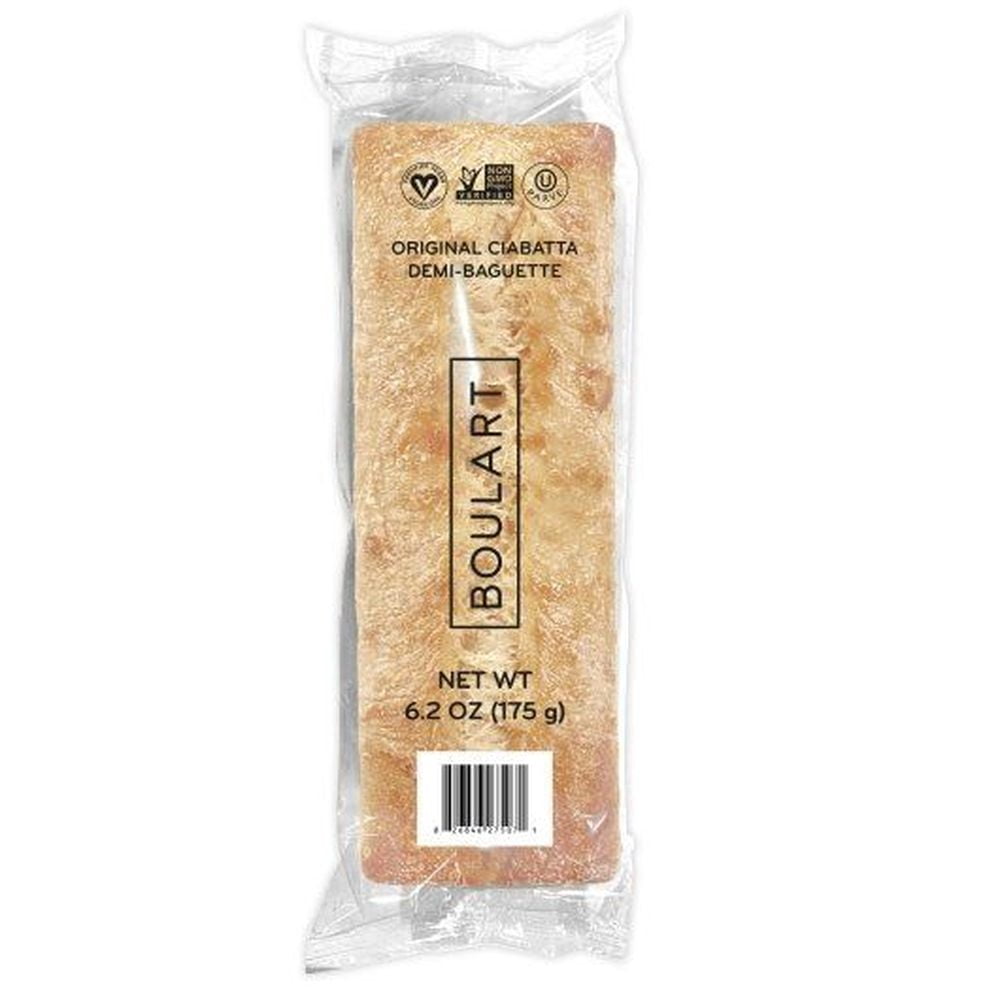 Boulart Individually Wrapped Original Ciabatta Demi Baguette, 6.2 Ounce -- 36 per case.