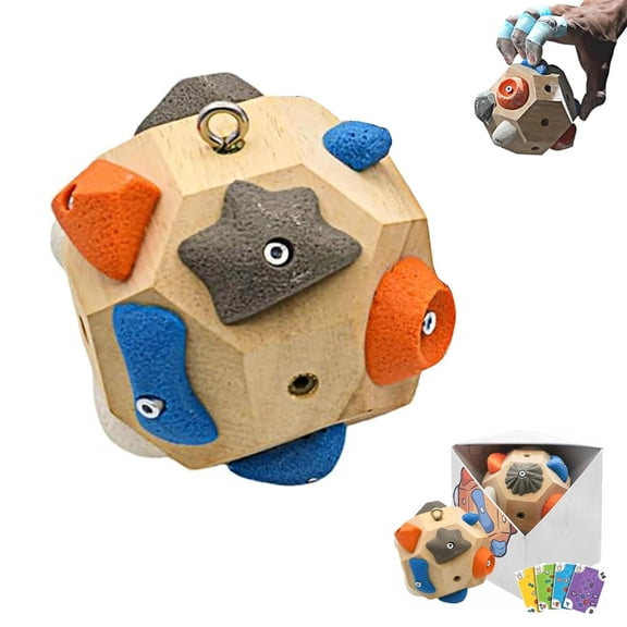 Boulder Block for Climbers, Build Strength and Precision, Handcrafted 3D Rock Climbing Ball, Simulated Climbing Training Balls, Finger Strength Training Climbing Ball Gifts for Rock Climbers