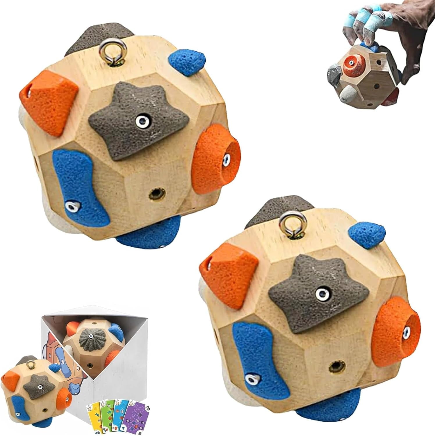 Easy Rocks Ball Boulder Block for Climbers, Build Strength and Precision, Handcrafted ...