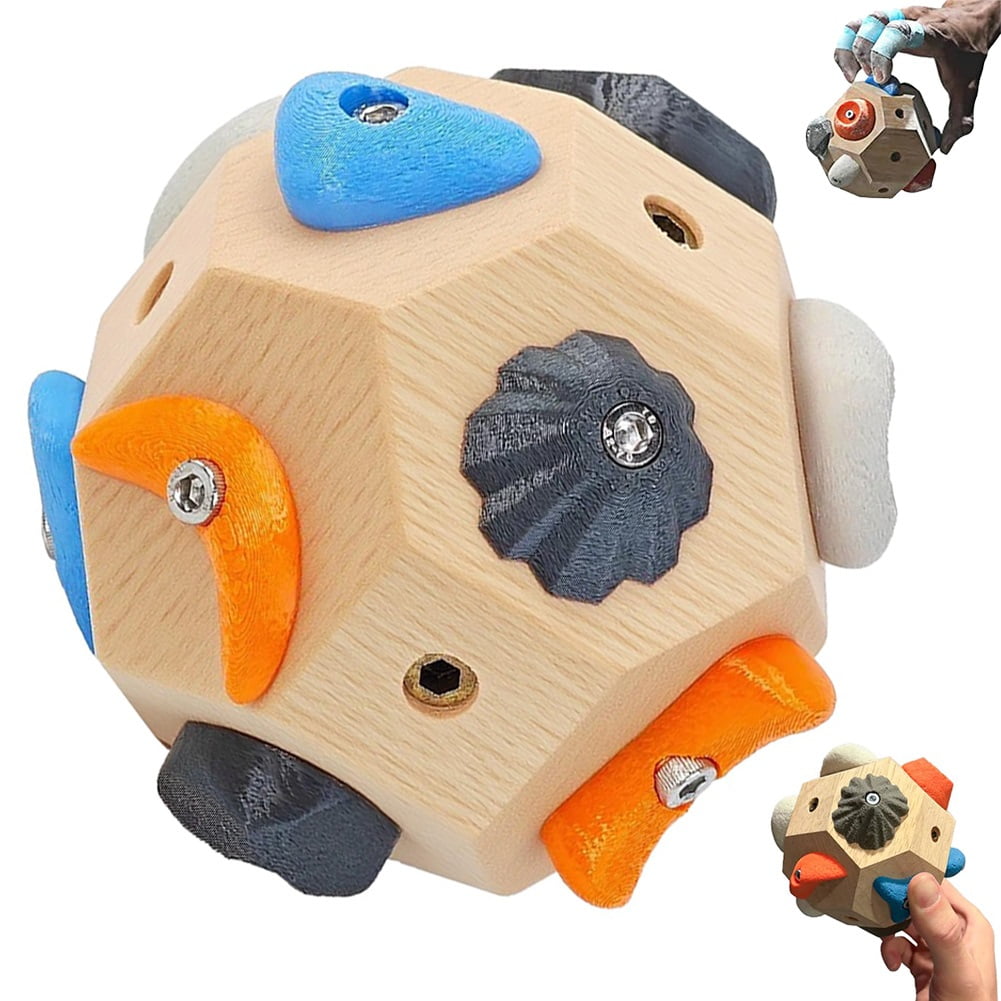 Boulder Block for Climbers, Rock Climbing Fingerboard Gifts for Rock Climbers, Finger Trainer Ball Simulated Hand-Made Boulder Blocks to Enhance Strength and Accuracy for Athletes & Beginners