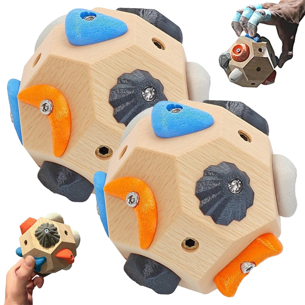 Boulder Block for Climbers, Rock Climbing Fingerboard Gifts for Rock Climbers, Finger Trainer Ball Simulated Hand-Made Boulder Blocks to Enhance Strength and Accuracy for Athletes & Beginners