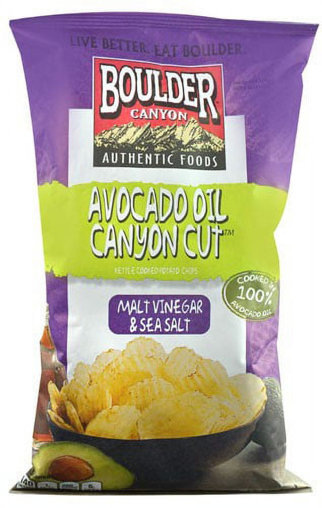 Boulder Canyon Avocado Chips, Malt Vinegar & Sea Salt, 5.25 Oz