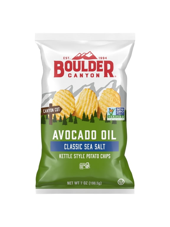Avocado Oil, Sea Salt, Kettle Chips 7 oz bag