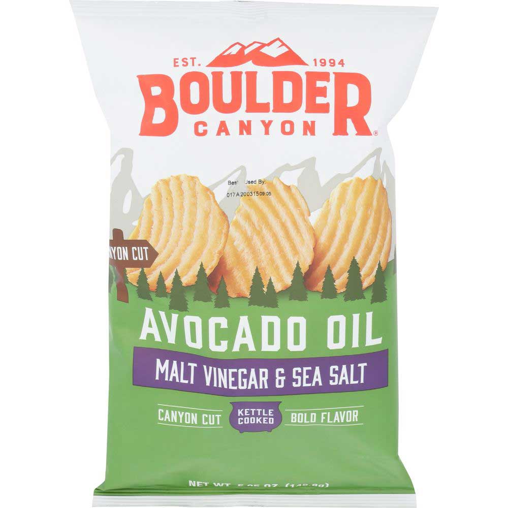 Boulder Canyon Avocado Oil Canyon Cut Malt Vinegar and Sea Sal Potato
