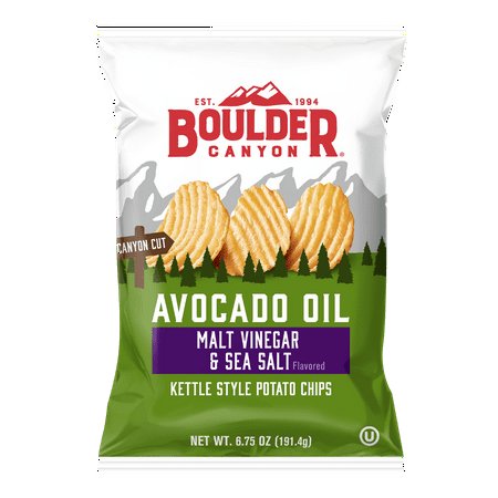 Boulder Canyon Avocado Oil Malt Vinegar & Sea Salt Potato Chips 6.75oz
