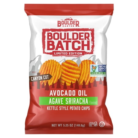 Boulder Canyon Boulder Batch Agave Sriracha Kettle Potato Chips, 5.25 oz - Pack of 12