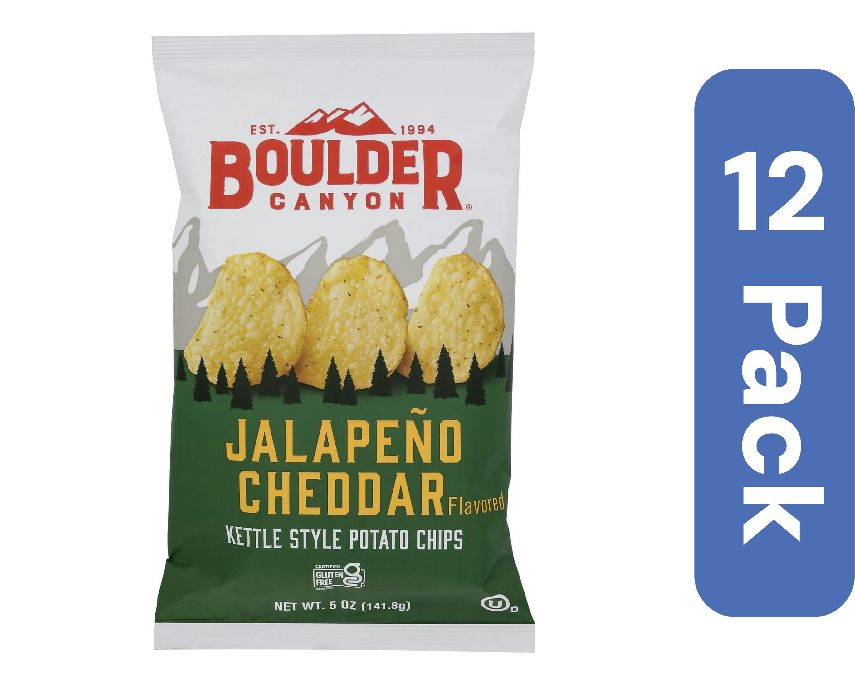 Boulder Canyon - Chips - Jalapeno Cheddar - Case of 12 - 5 oz.