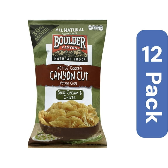 Boulder Canyon Cut Chips Canyon Sour Cream & Chives 6.5 oz (Pack Of 12)