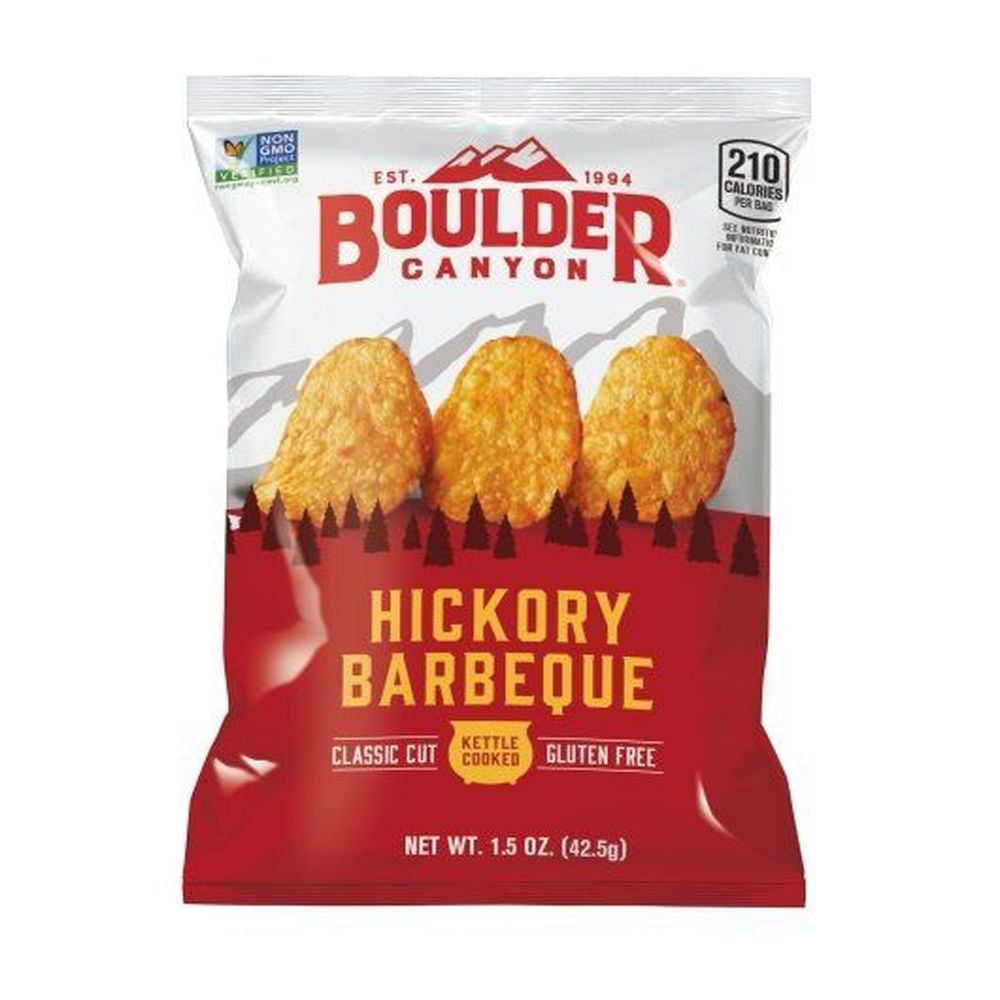 Boulder Canyon Hickory Barbeque Potato Chips, 1.5 Ounce -- 55 per Case.