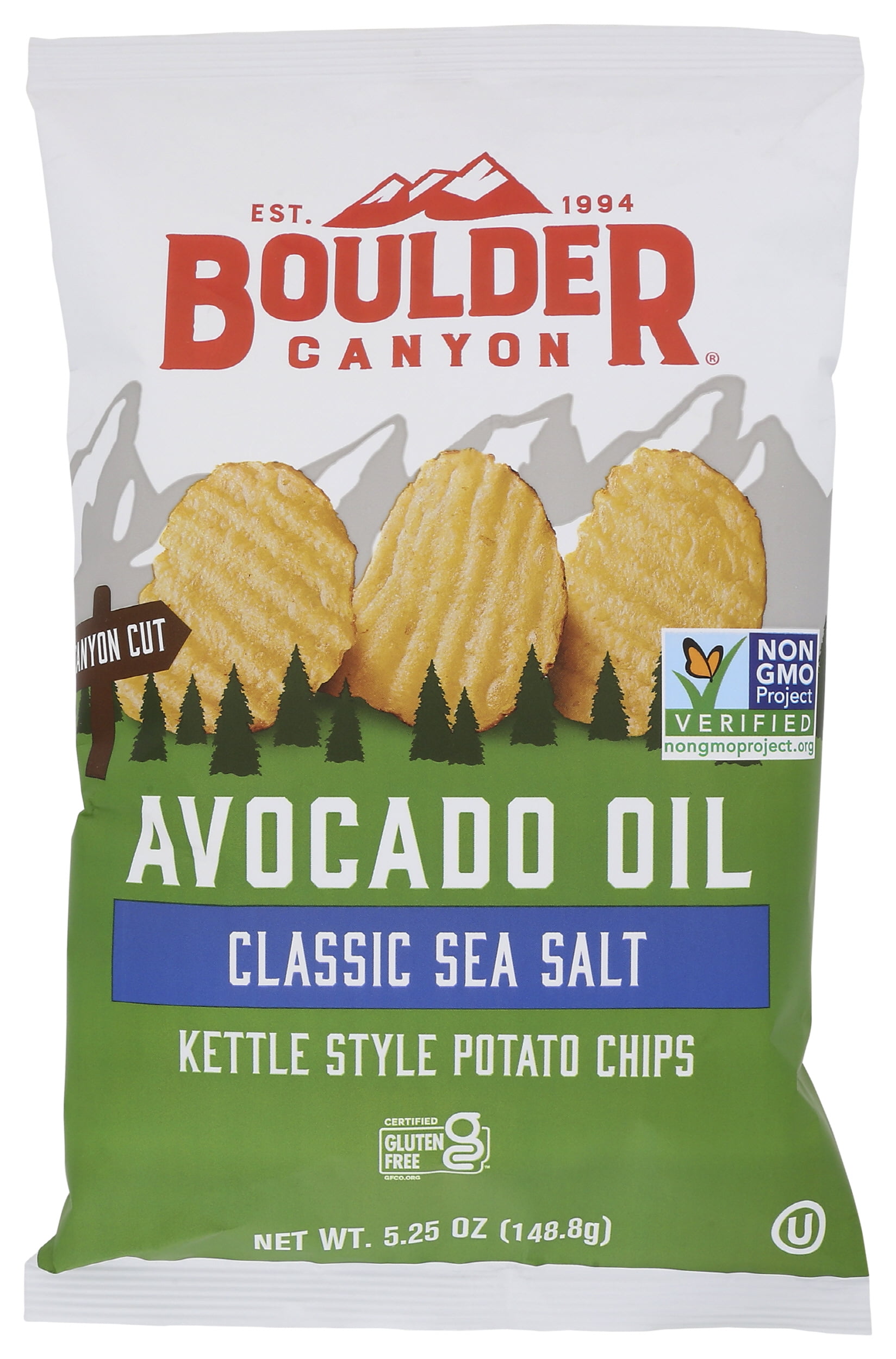 Boulder Canyon Kettle Chips Avocado Oil 5.25 Ounce Pack Of 12