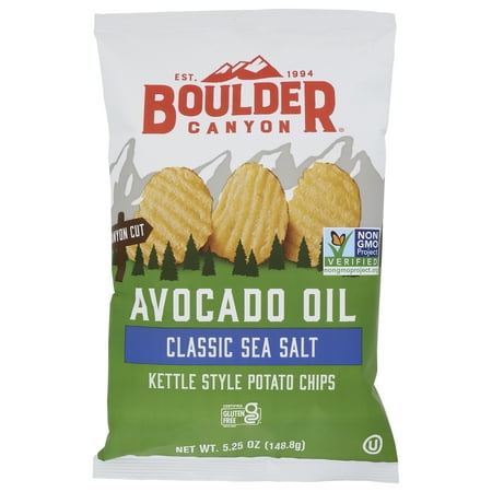 Boulder Canyon Kettle Chips Avocado Oil 5.25 Ounce Pack Of 12