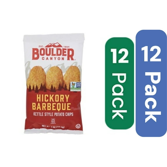 Boulder Canyon Kettle Chips BBQ Hickory 5 oz (Pack Of 12)